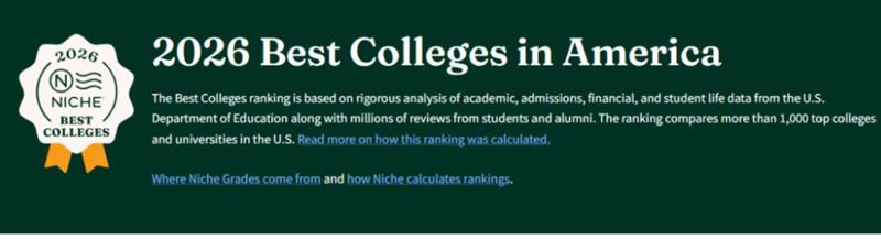 出炉！Niche 2026美国大学排名：MIT第一，UC系崩了，文理学院崛起！